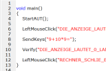 Automatically generated test script from recorded interactions in ZenoTest